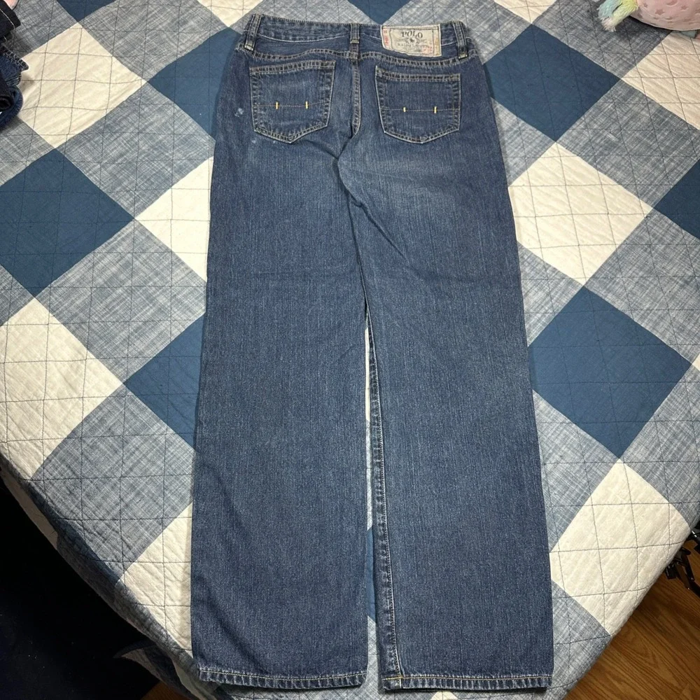VTG Polo Ralph Lauren New Thompson Jeans 27x28 Size 14 Straight Leg Mid Rise